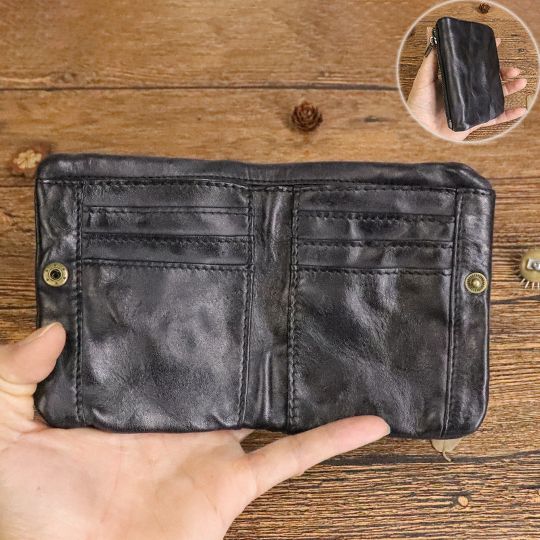 Vintage Leather Fold Wallet
