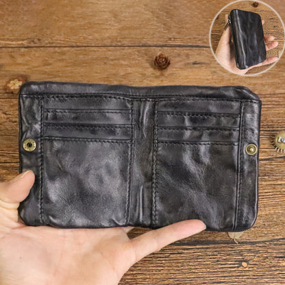 Vintage Leather Fold Wallet
