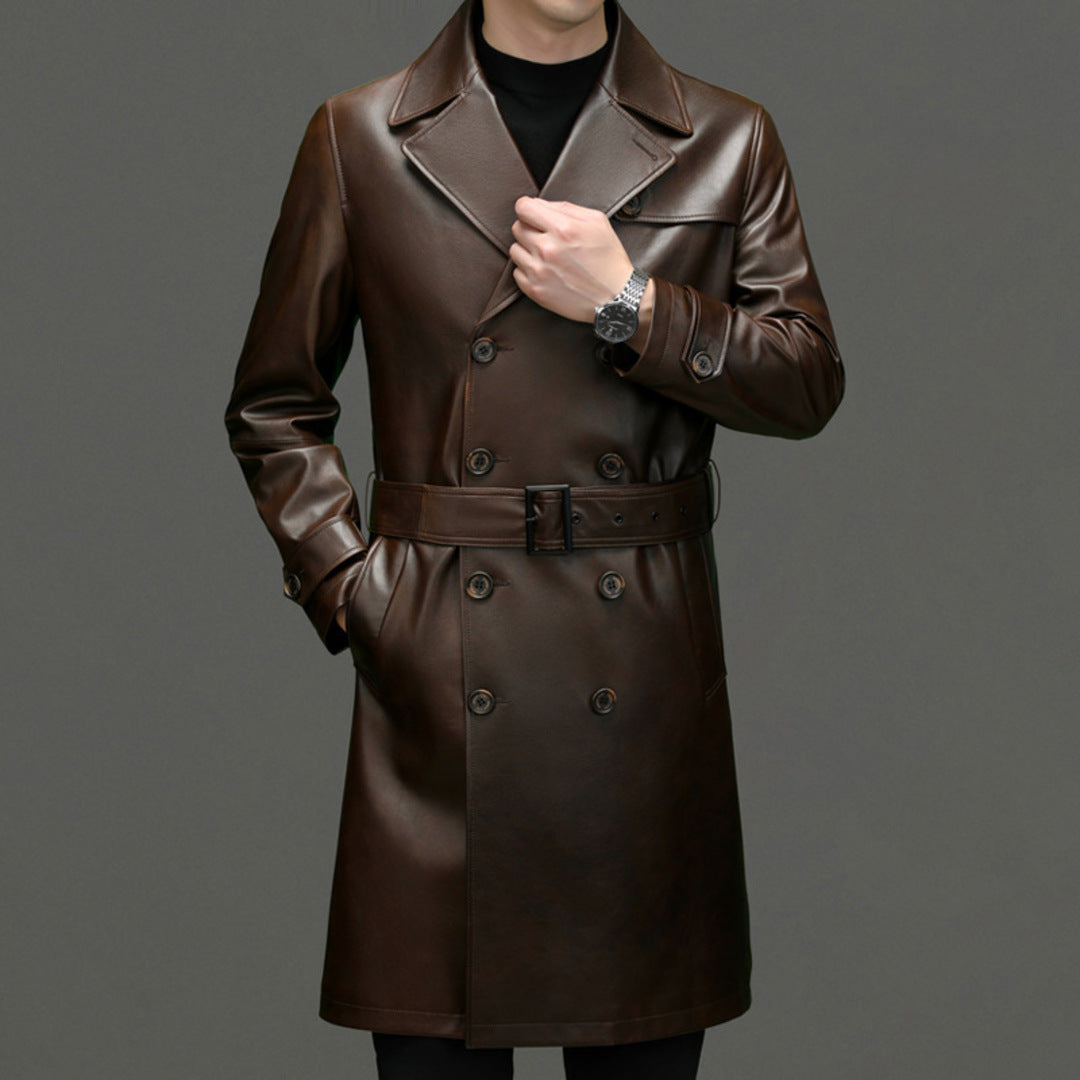 Luxurious Leather Trench