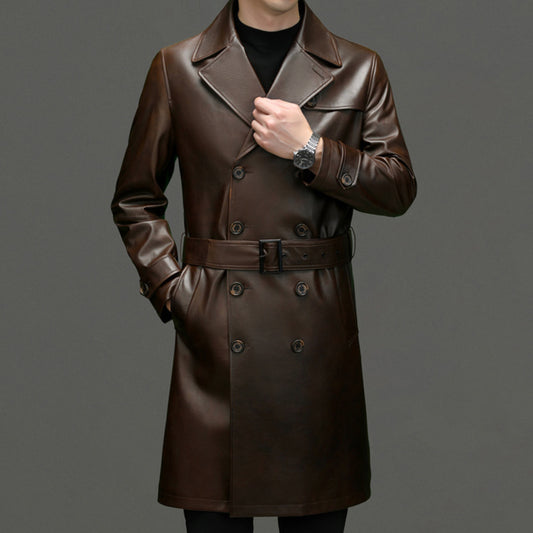 LUXURIOUS LEATHER TRENCH
