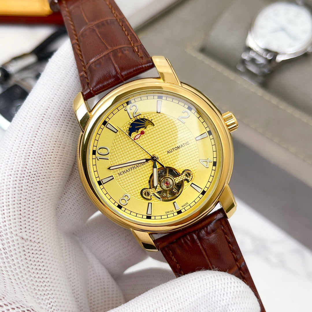 Leather Tourbillon Watch