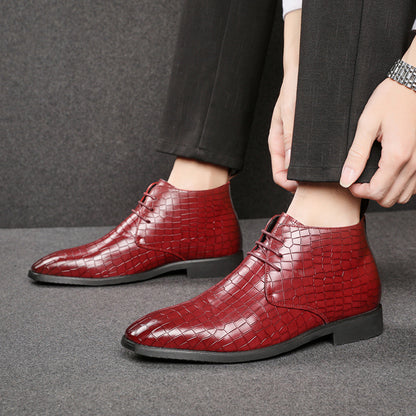High-Top Leather Shoes