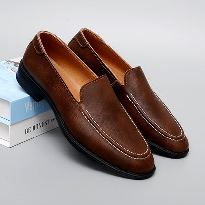GENUINE LEATHER LOW-TOP LOAFERS