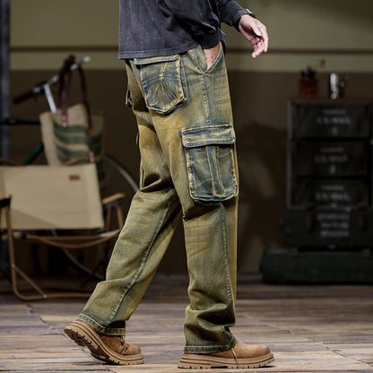 Retro Cargo Denim Jeans