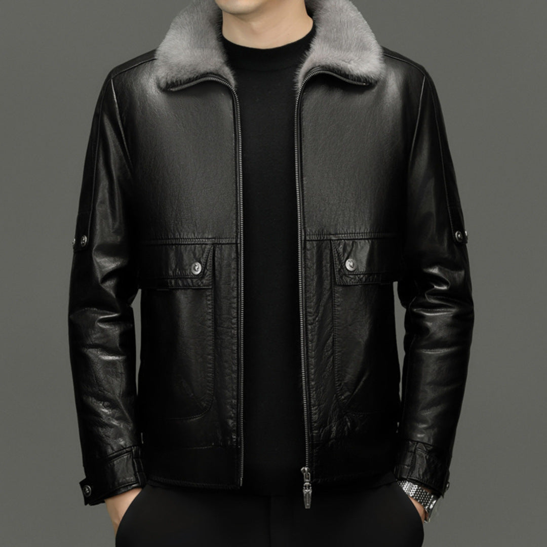 SHEARLING LEATHER COAT