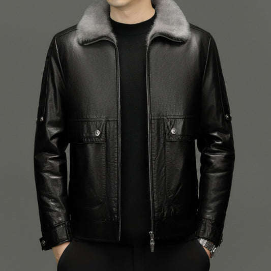 SHEARLING LEATHER COAT