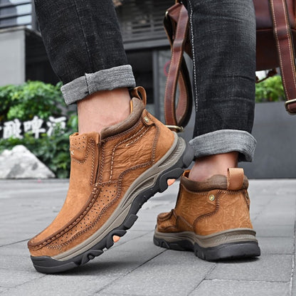 Premium Leather High-Top Shoes