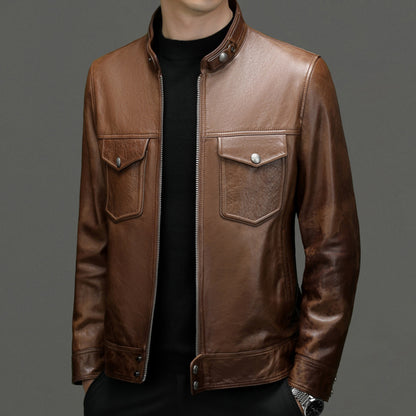 LUXURIOUS STAND COLLAR JACKET