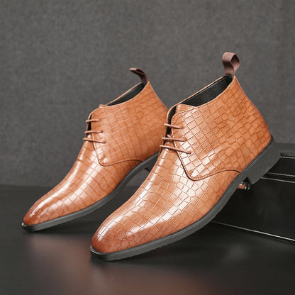 High-Top Leather Shoes