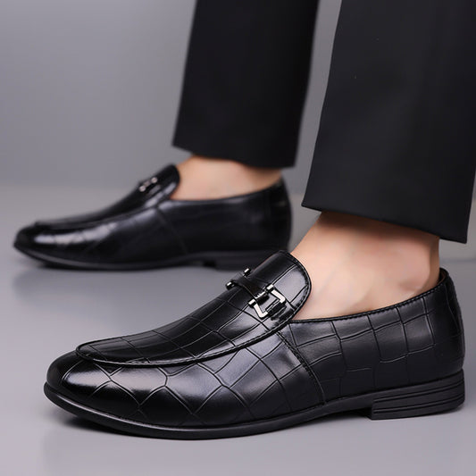 Embossed Leather Loafers