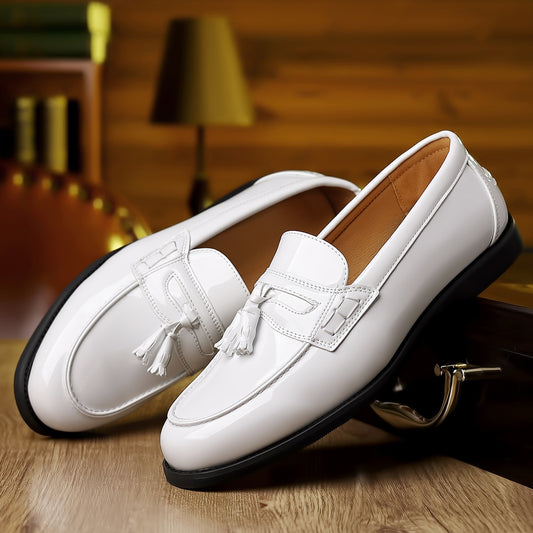 POLISHED TASSEL LEATHER LOAFERS