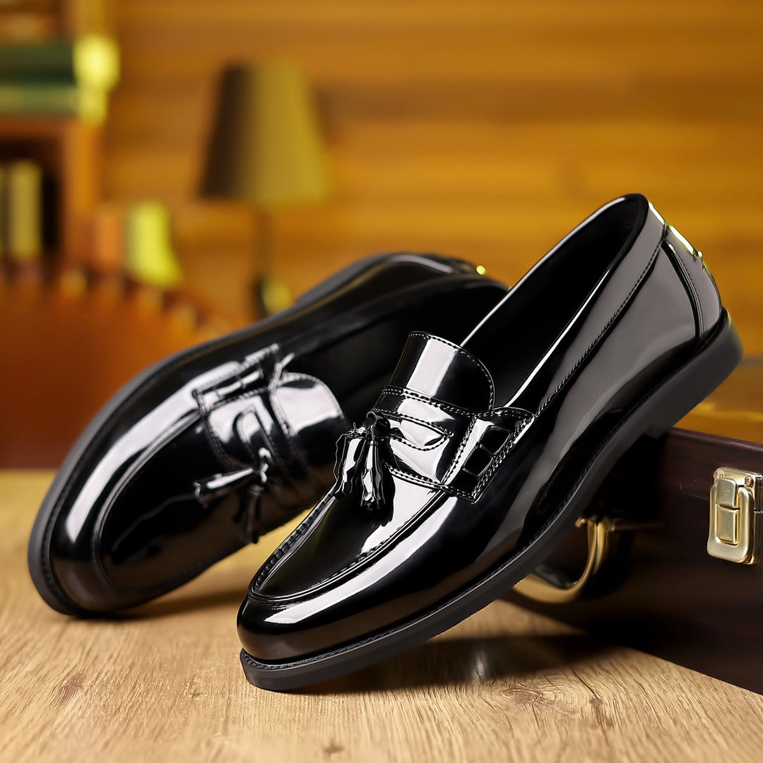 POLISHED TASSEL LEATHER LOAFERS