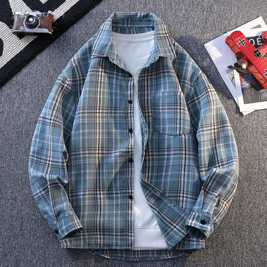 CASUAL PLAID OVERSHIRT