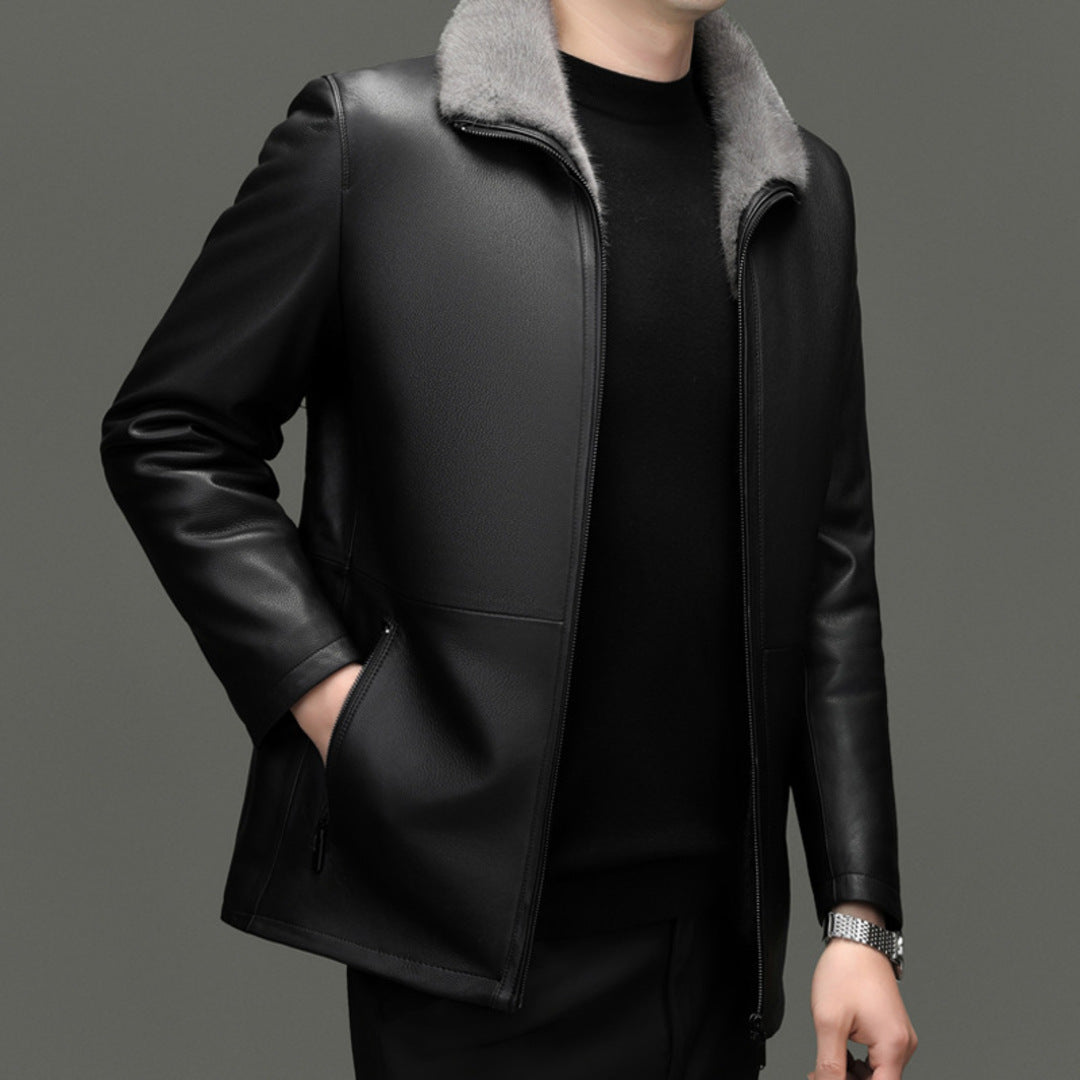 PREMIUM FUR COLLAR COAT