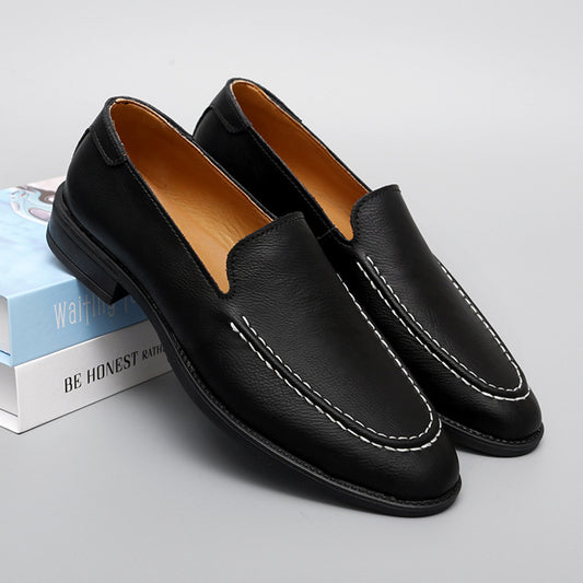 GENUINE LEATHER LOW-TOP LOAFERS