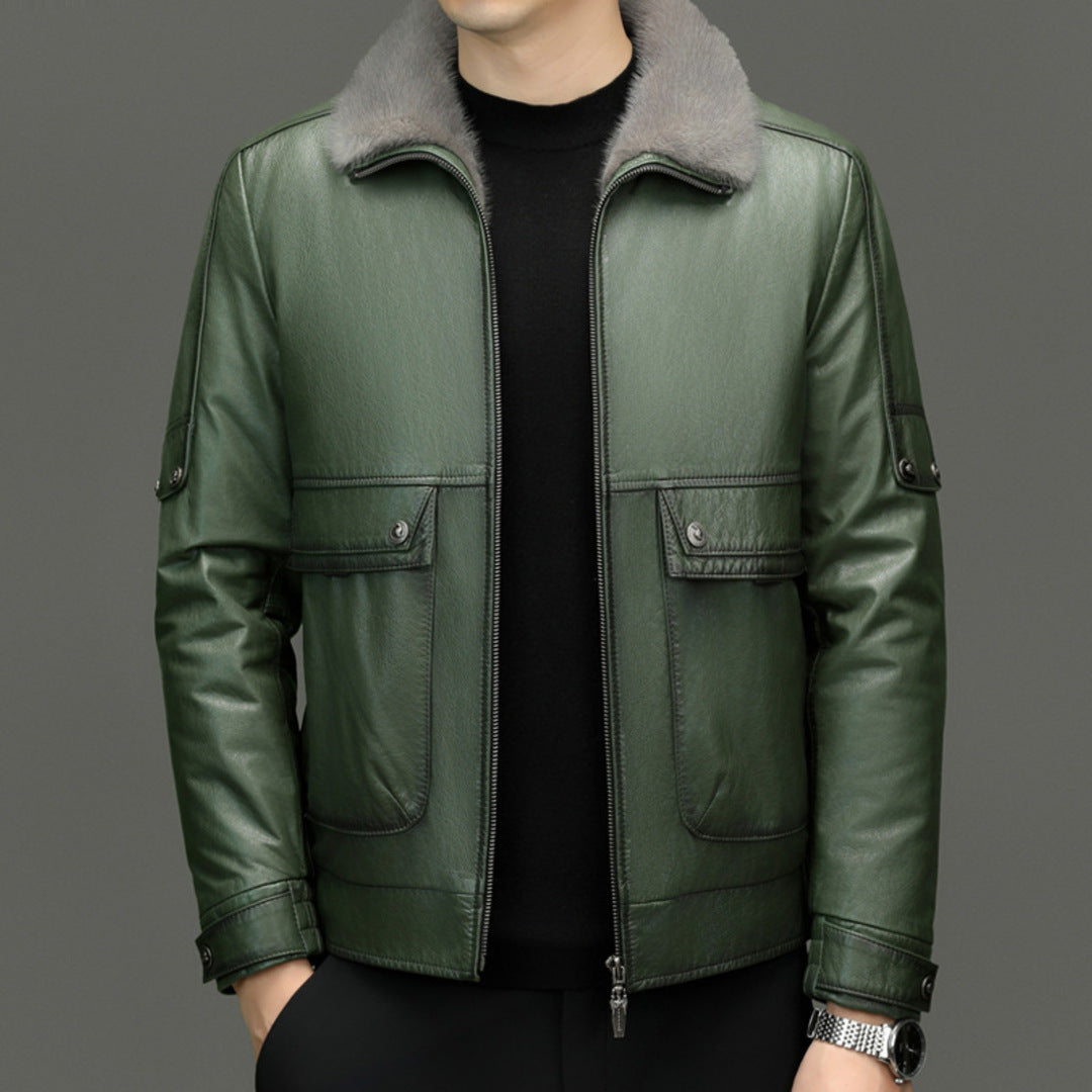 SHEARLING LEATHER COAT