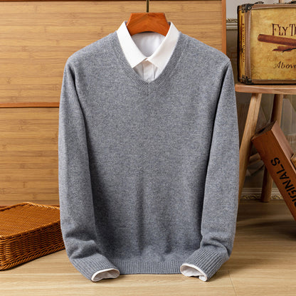 Classic V-Neck Winter Sweater