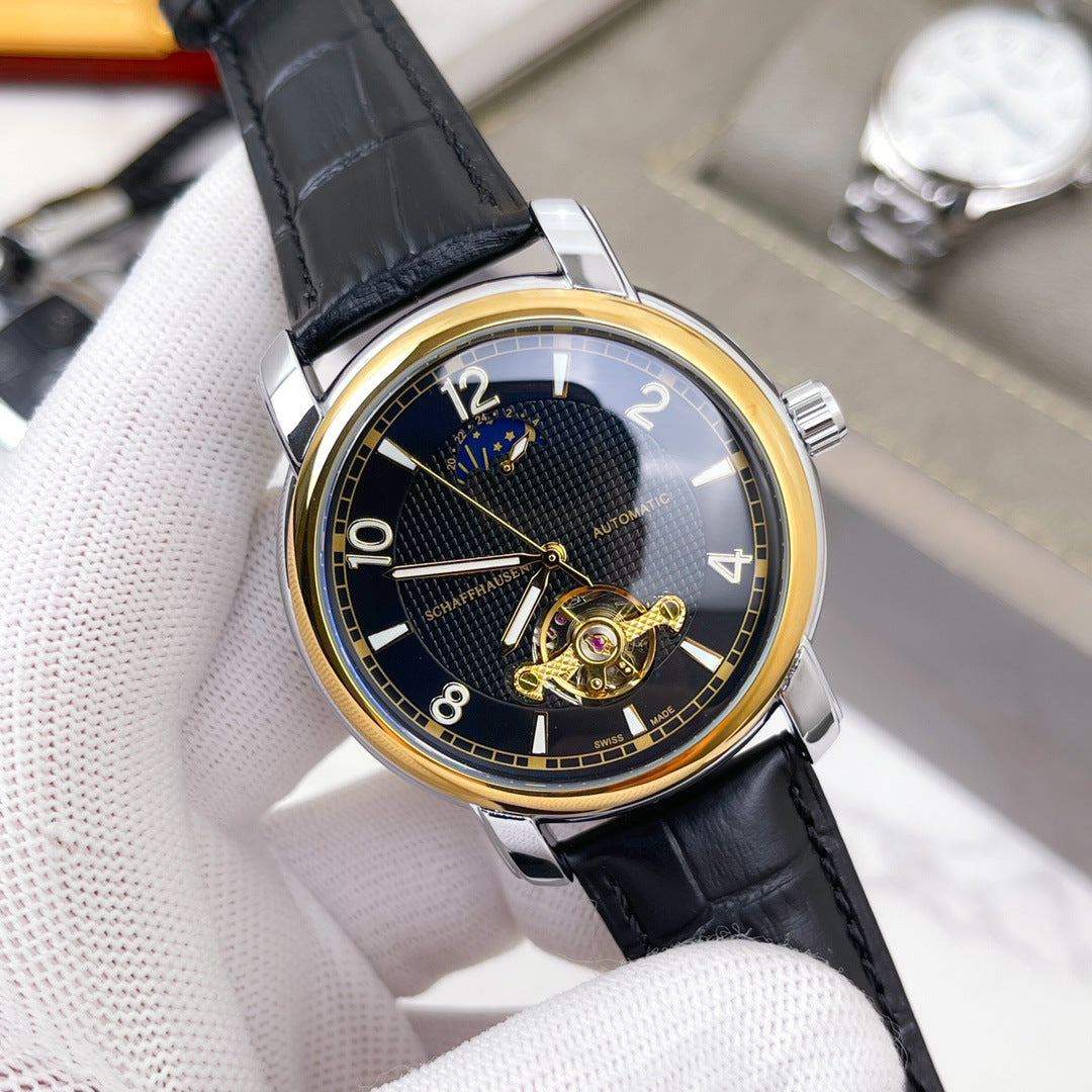 Leather Tourbillon Watch