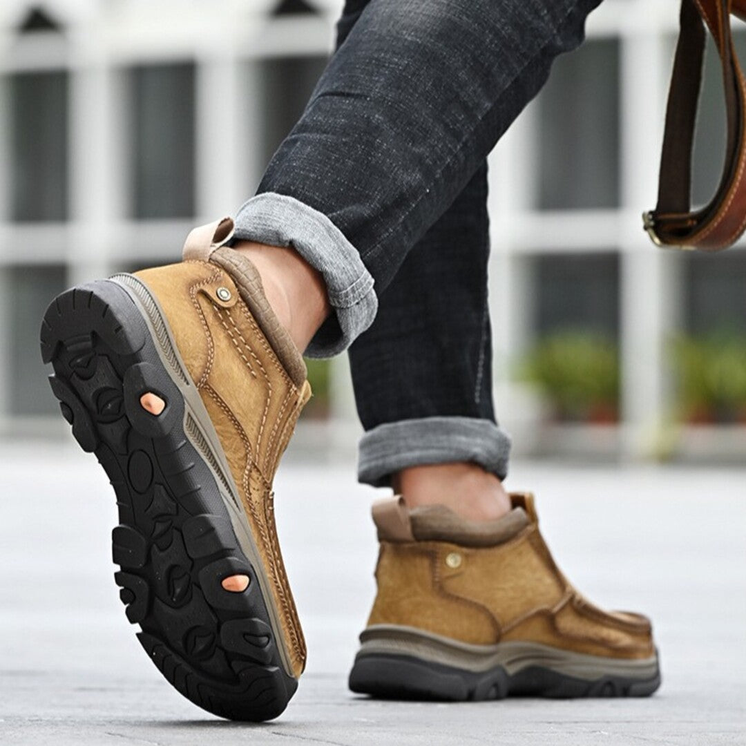 Premium Leather High-Top Shoes