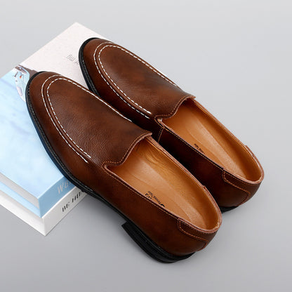 GENUINE LEATHER LOW-TOP LOAFERS