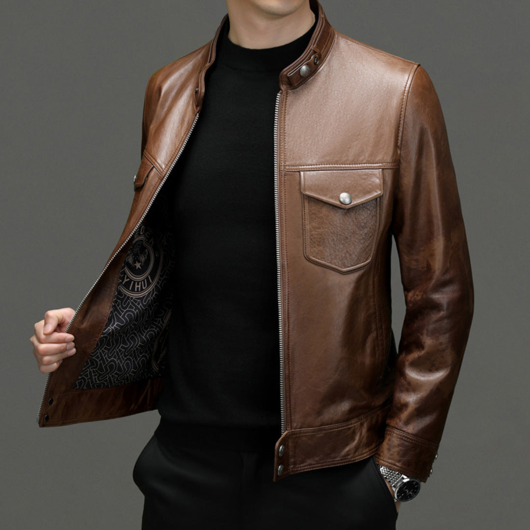 LUXURIOUS STAND COLLAR JACKET