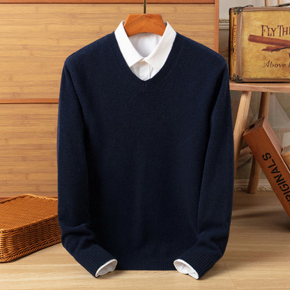 Classic V-Neck Winter Sweater