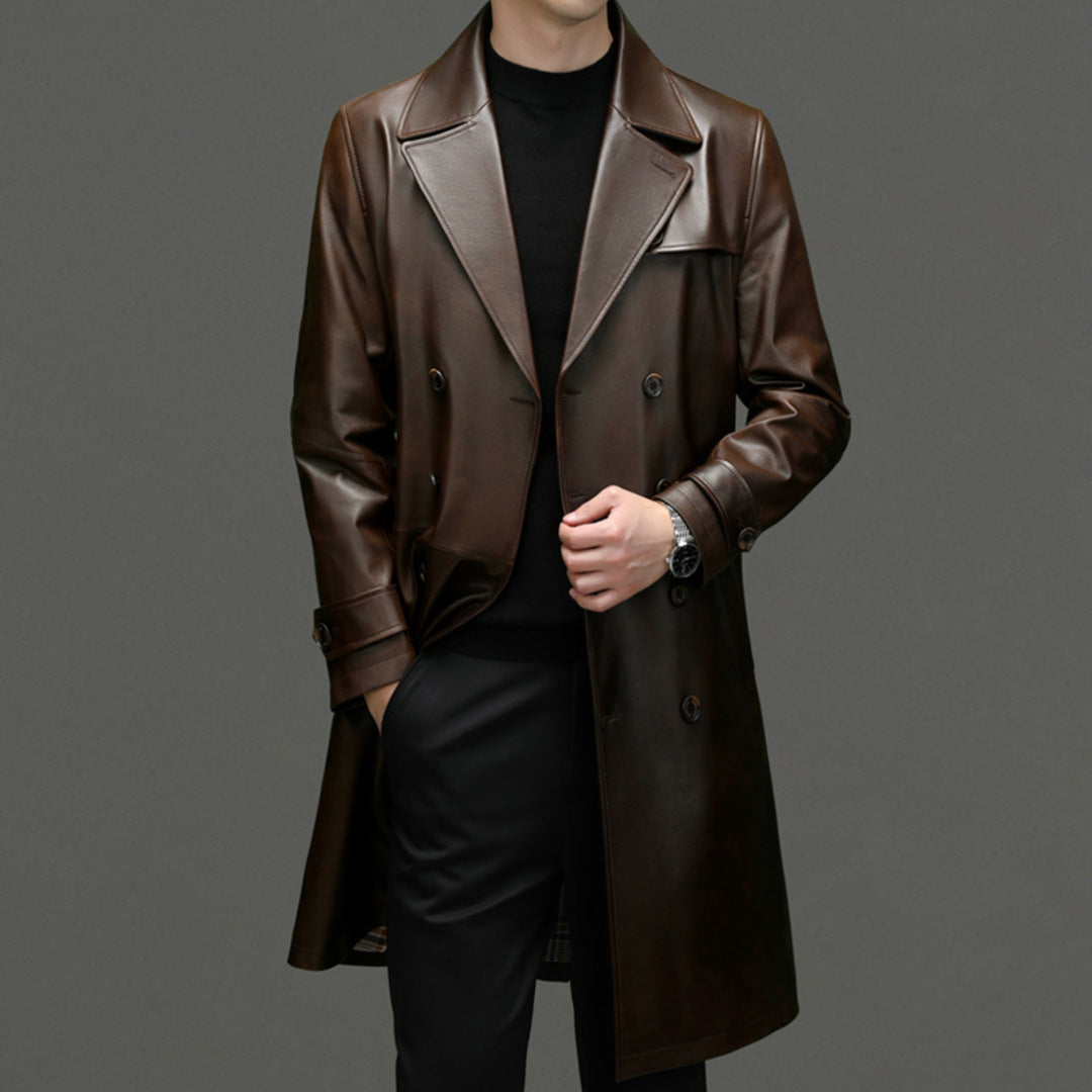 Luxurious Leather Trench