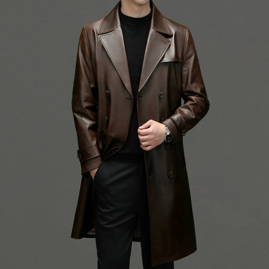 LUXURIOUS LEATHER TRENCH