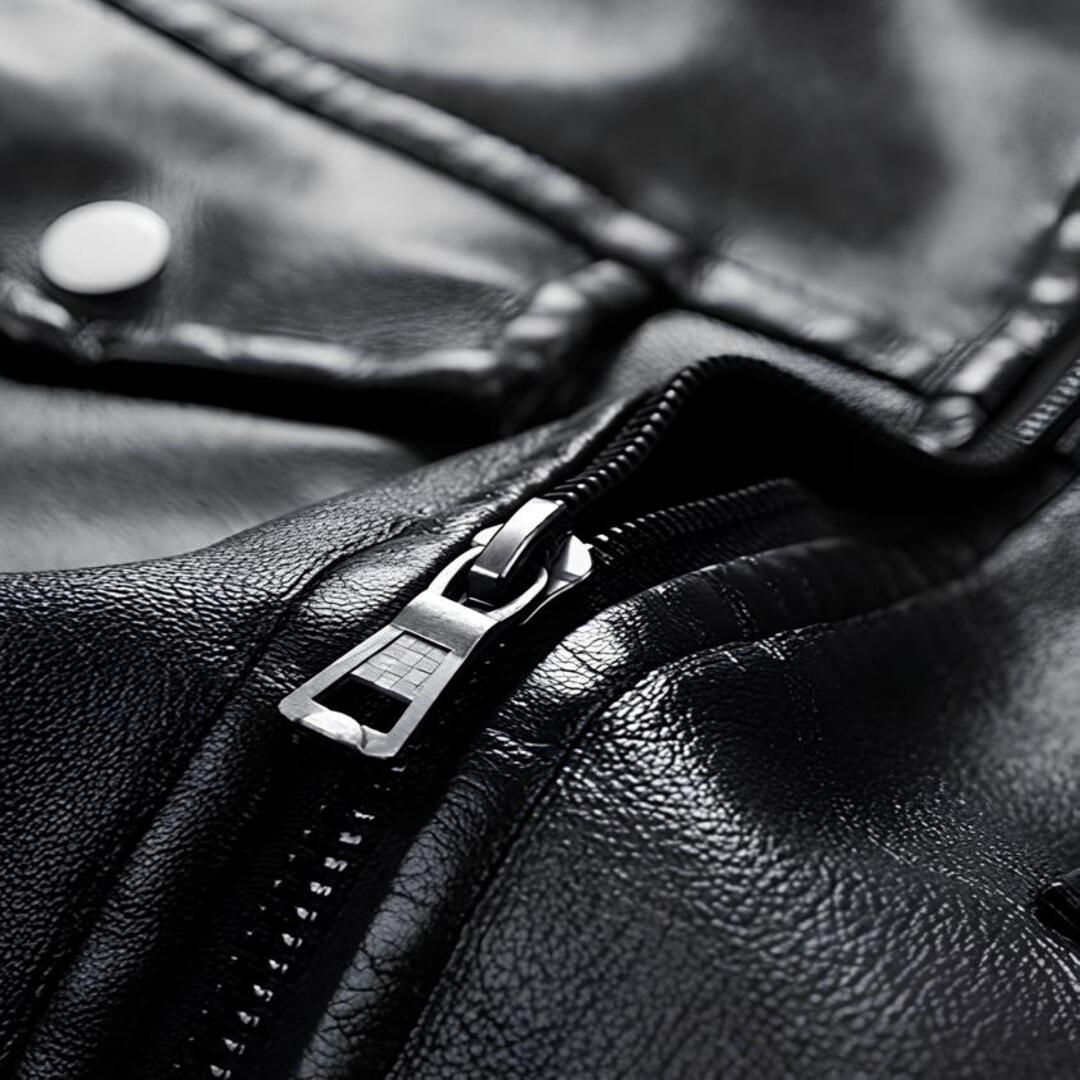 STAND COLLAR LEATHER JACKET