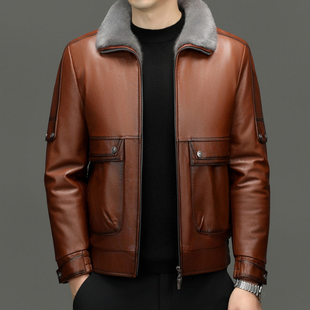 SHEARLING LEATHER COAT