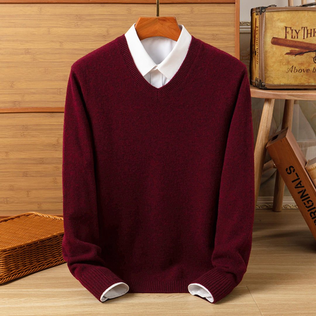 Classic V-Neck Winter Sweater