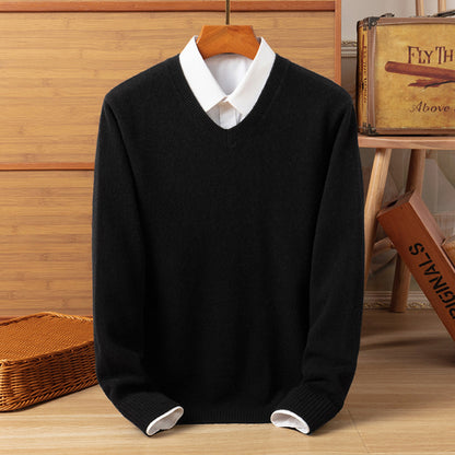 Classic V-Neck Winter Sweater