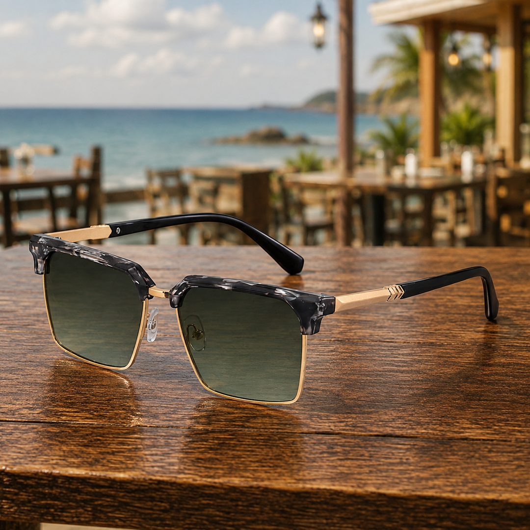 Flat Top Square Sunglasses