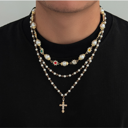 Pearl Cross Necklace