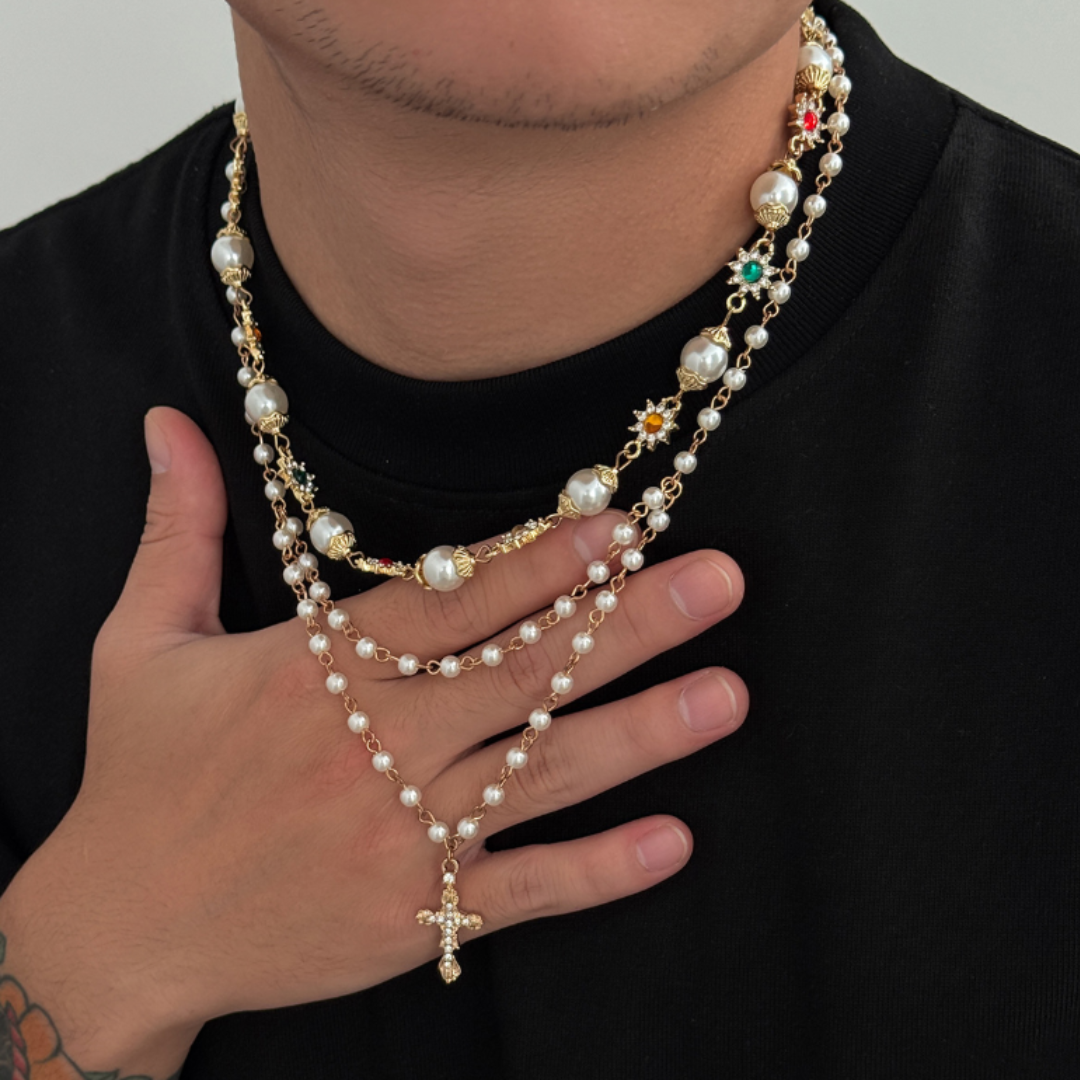 Pearl Cross Necklace