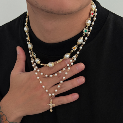 Pearl Cross Necklace