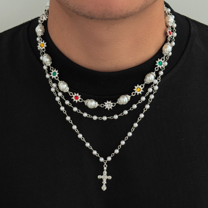Pearl Cross Necklace