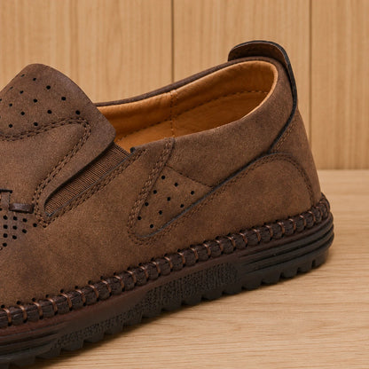 Perforated Casual Slip-Ons