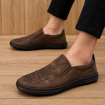 Perforated Casual Slip-Ons