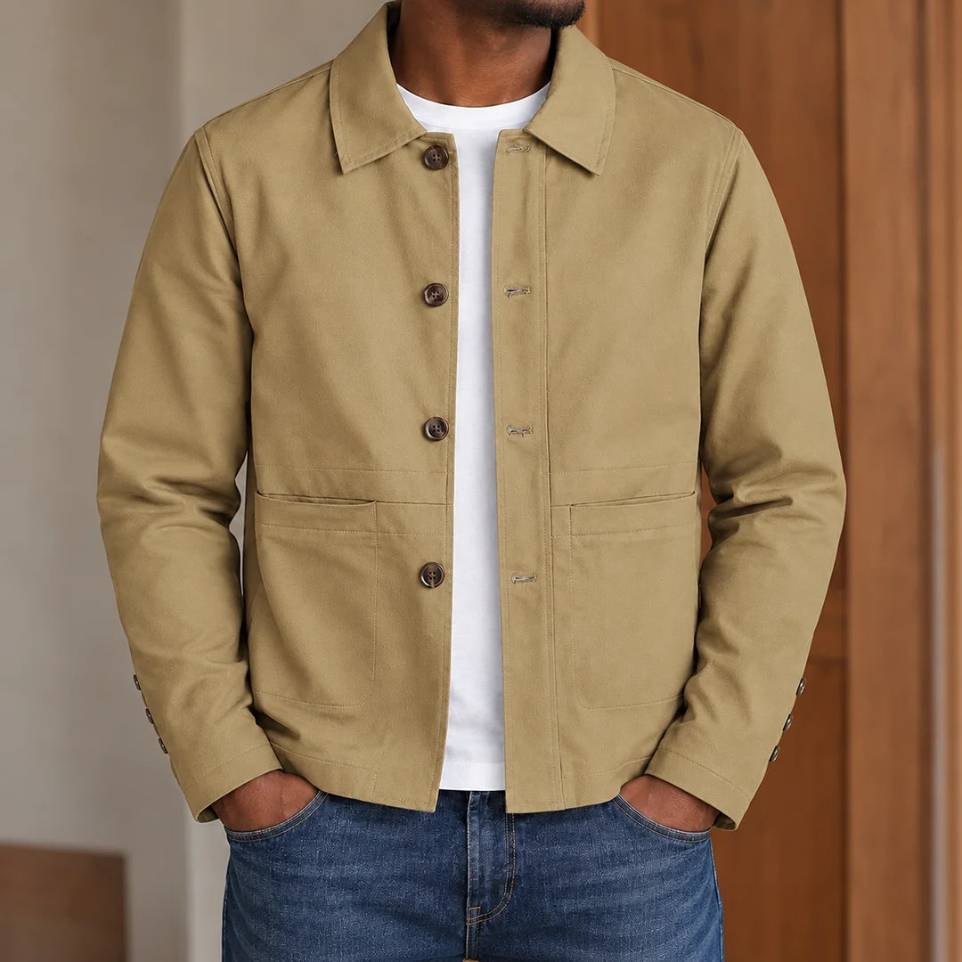 Plaid Lined Button Jacket