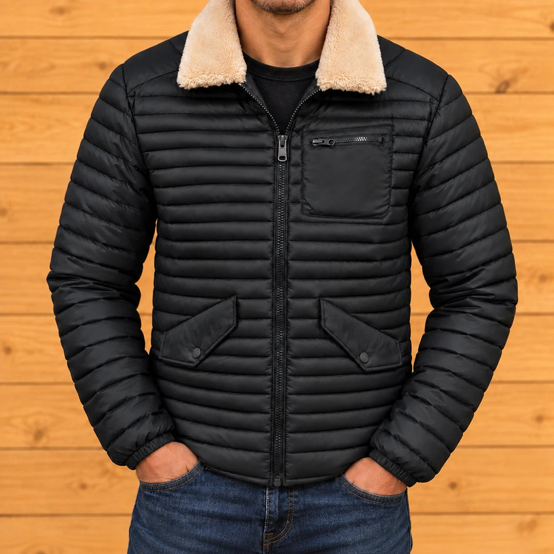 Plush Collar Puffer Jacket