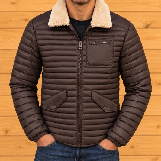 Plush Collar Puffer Jacket