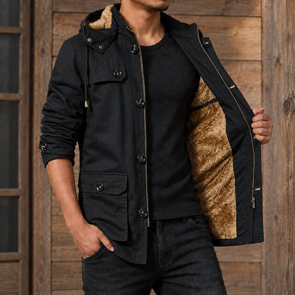Plush Lined Hooded Jacket