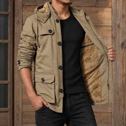 Plush Lined Hooded Jacket