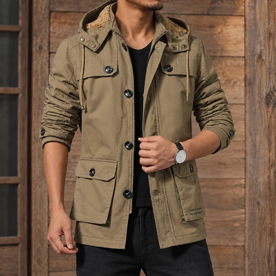 Plush Lined Hooded Jacket