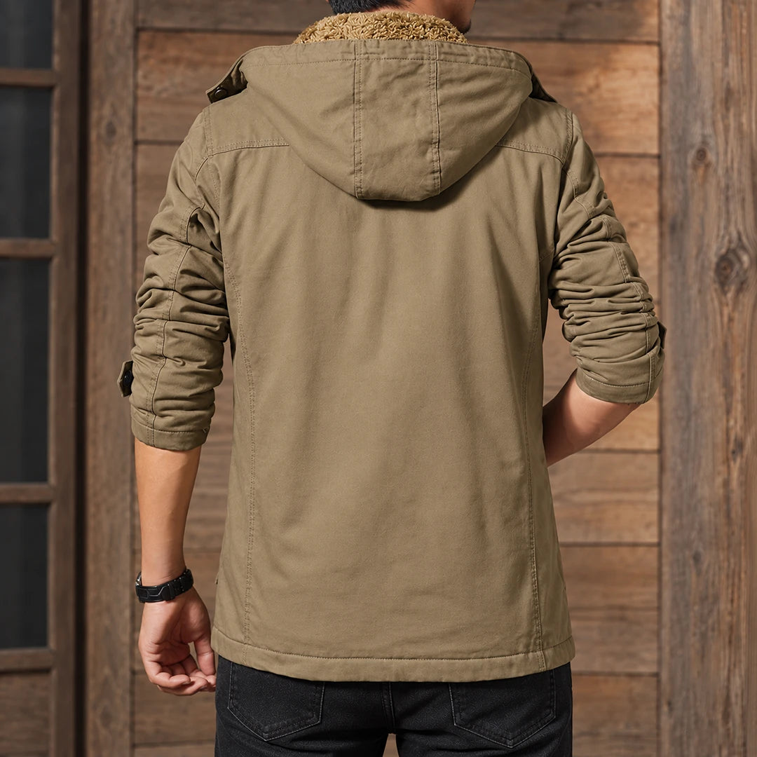 Plush Lined Hooded Jacket
