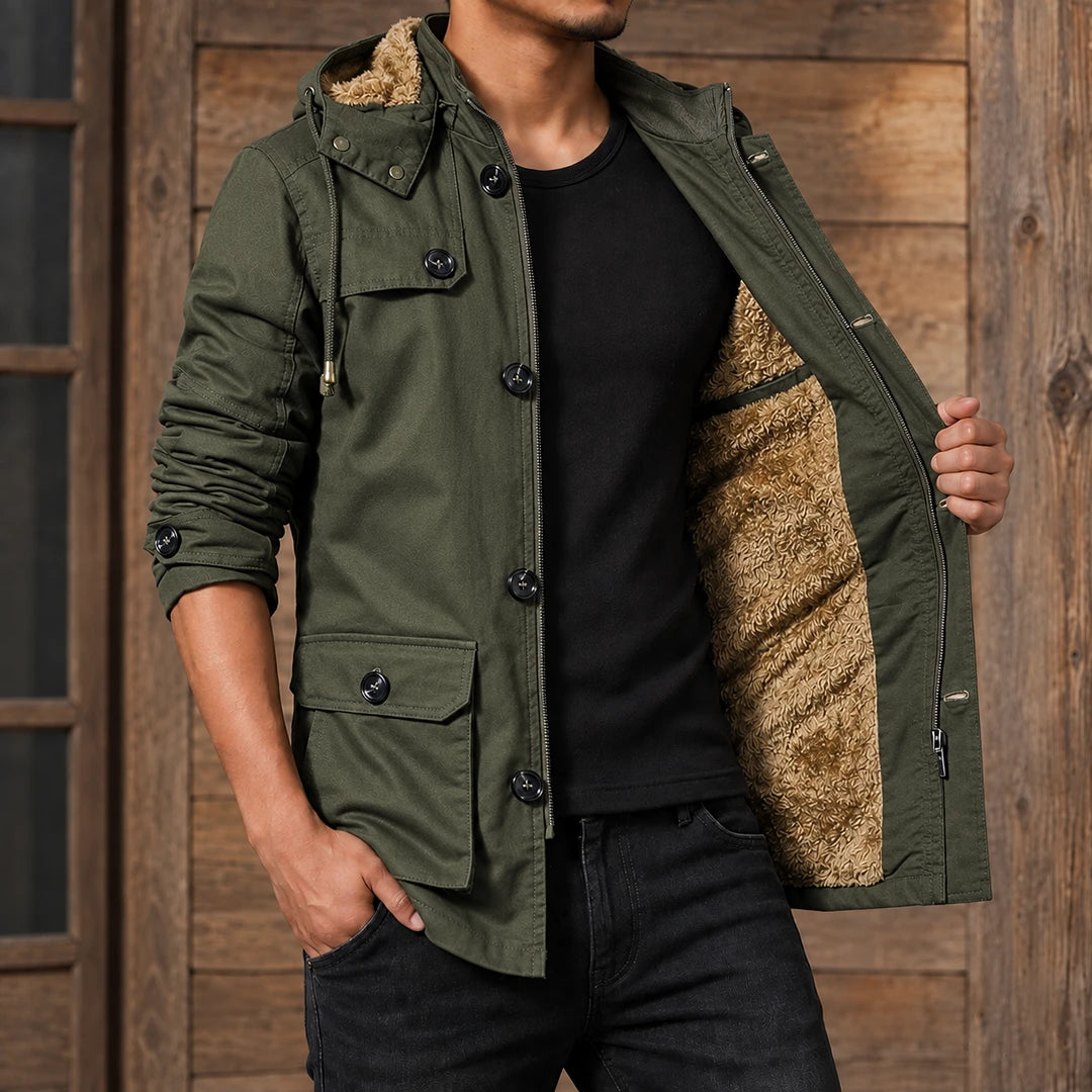 Plush Lined Hooded Jacket