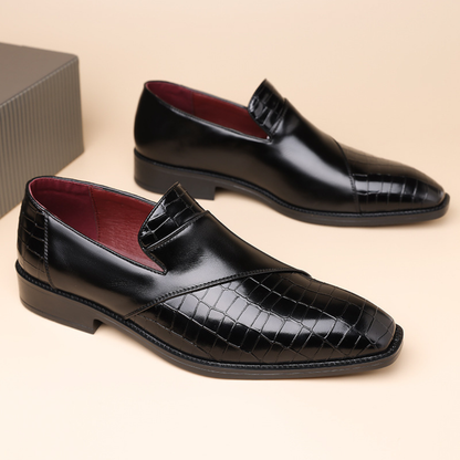 Polished Croc Loafers