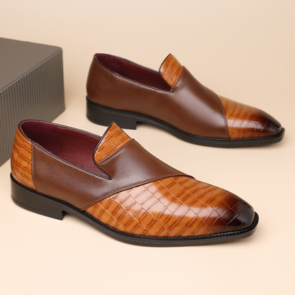 Polished Croc Loafers