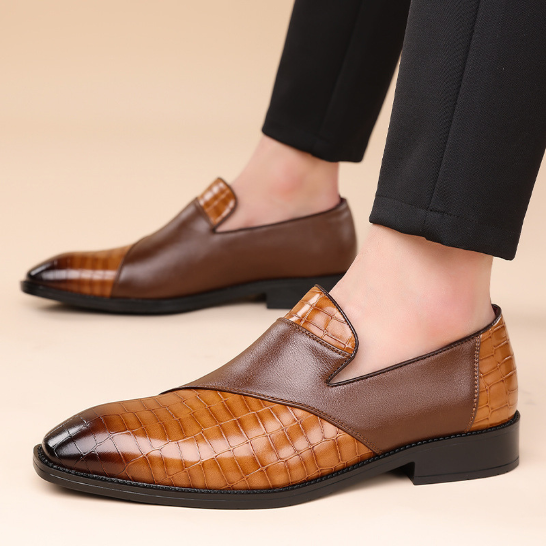 Polished Croc Loafers